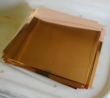 Cathode Pure Copper Sheet Plate C26800 C27200 0.3mm-5mm Customized